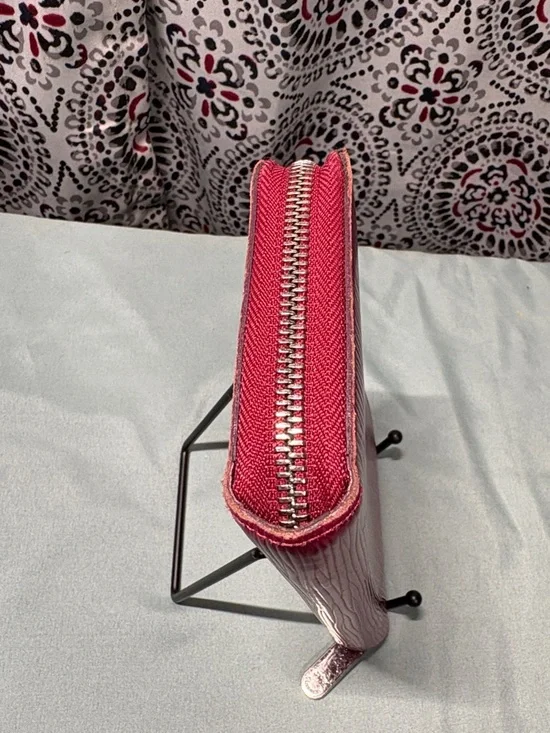 Louis Vuitton Fuchsia Epi Leather Zippy Wallet Silver Hardware France - Picture 5 of 14